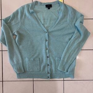 Vintage early 2010s Jcrew Angora sea-foam blue cardigan *as is *read description